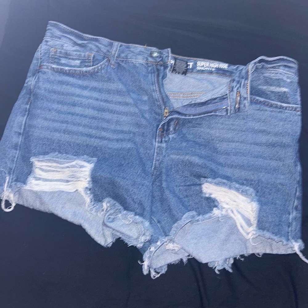 Jean high rise shorts. Size 10